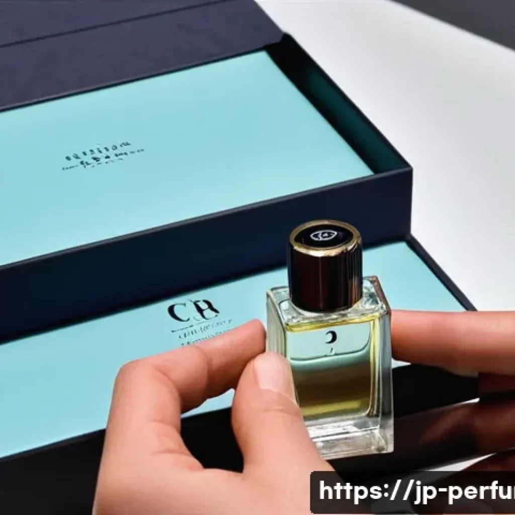 향수의 품질 보증 - **Prompt: The Perfume Detective: Examining Packaging and Bottle Details**
    "A close-up, high-defi...